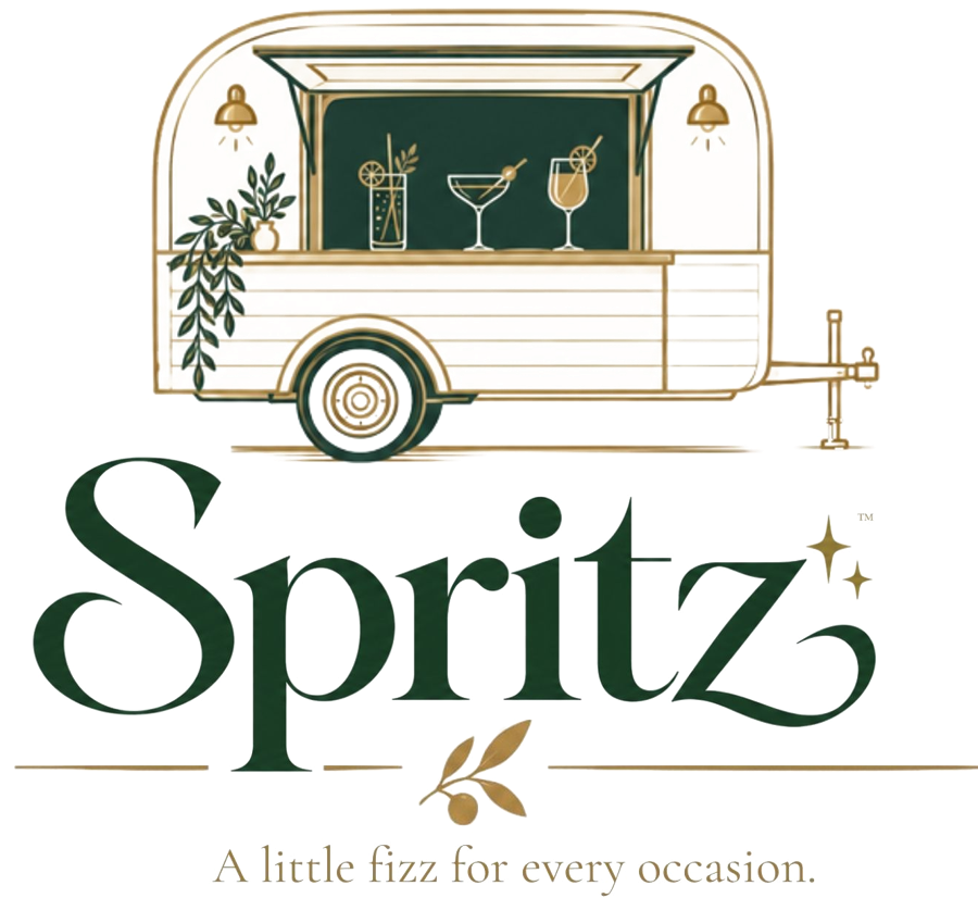 Spritz: a little fizz for every occasion. Illustration of the vintage bar trailer with its serving window open.